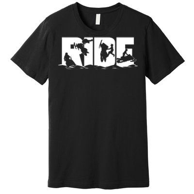 Snowmobile Ride Snowmobiling Winter Sport Gift Premium T-Shirt