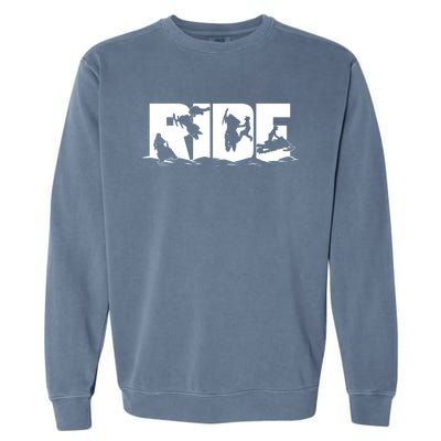 Snowmobile Ride Snowmobiling Winter Sport Gift Garment-Dyed Sweatshirt