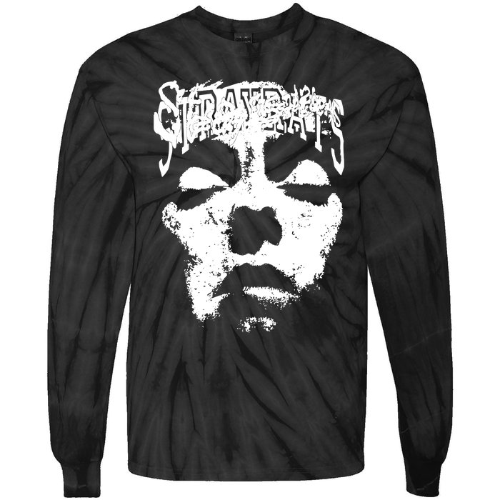 Stray Rats Store Stray Rats Face Tie-Dye Long Sleeve Shirt