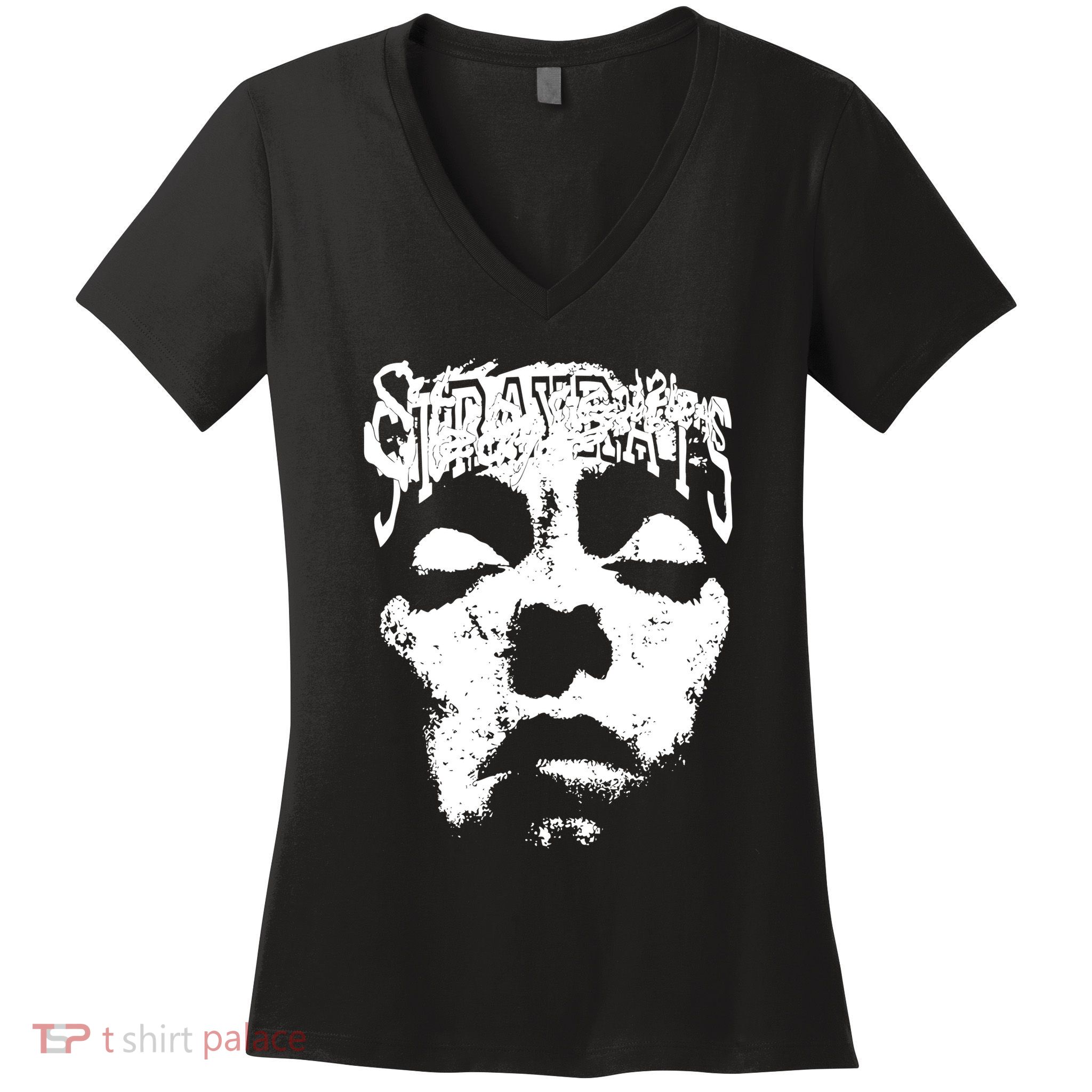 Stray Rats Store Stray Rats Face Women's V-Neck T-Shirt