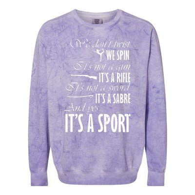 Spin Rifle Sabre Its A Sport Color Guard Winter Guard Colorblast Crewneck Sweatshirt