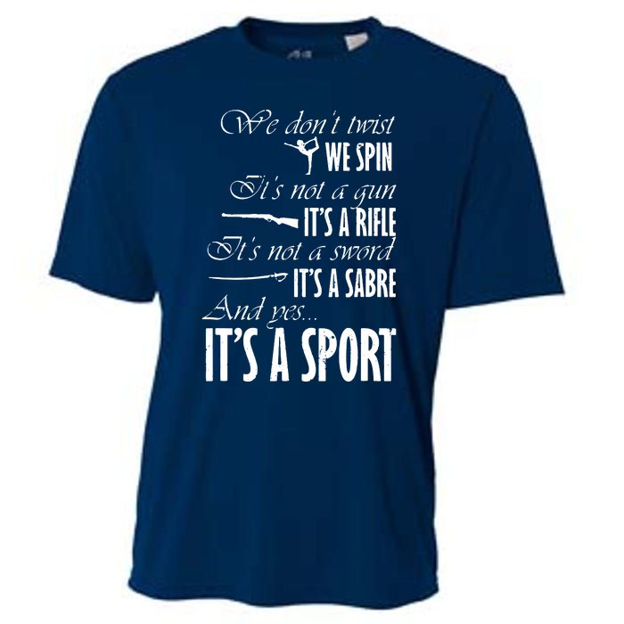 Spin Rifle Sabre Its A Sport Color Guard Winter Guard Cooling Performance Crew T-Shirt