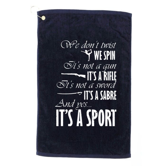 Spin Rifle Sabre Its A Sport Color Guard Winter Guard Platinum Collection Golf Towel