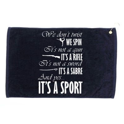 Spin Rifle Sabre Its A Sport Color Guard Winter Guard Grommeted Golf Towel