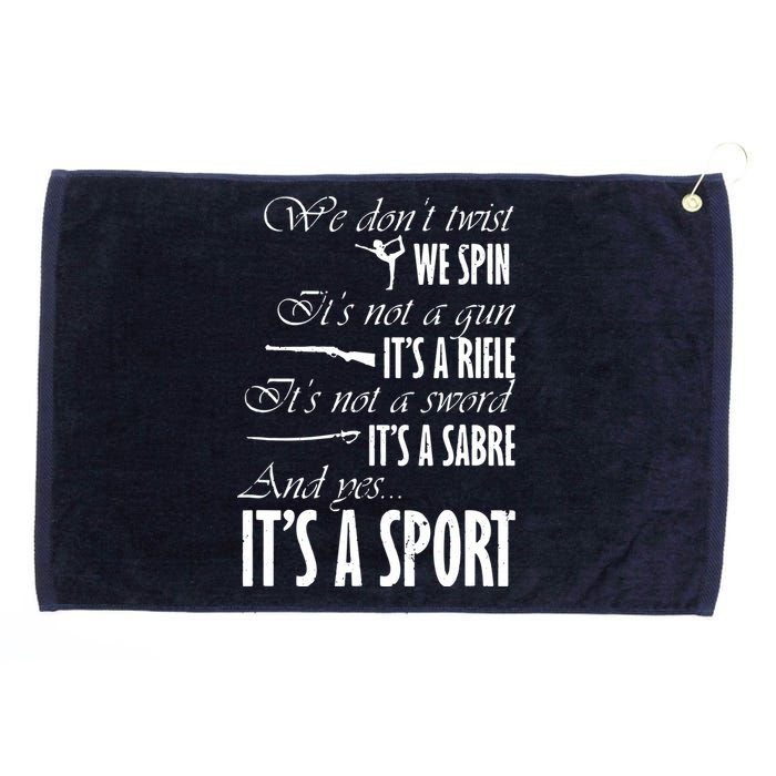 Spin Rifle Sabre Its A Sport Color Guard Winter Guard Grommeted Golf Towel