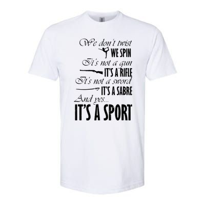 Spin Rifle Sabre Its A Sport Color Guard Winter Guard Softstyle CVC T-Shirt