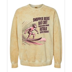 Snapper Rocks Surf Spot Australia Colorblast Crewneck Sweatshirt