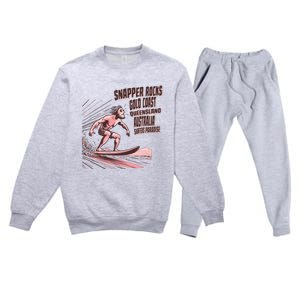 Snapper Rocks Surf Spot Australia Premium Crewneck Sweatsuit Set