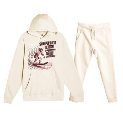 Snapper Rocks Surf Spot Australia Premium Hooded Sweatsuit Set