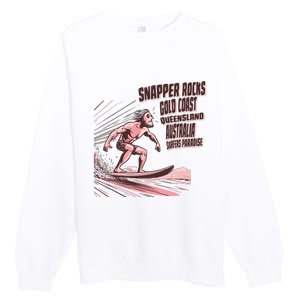 Snapper Rocks Surf Spot Australia Premium Crewneck Sweatshirt