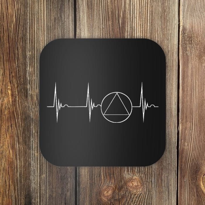 Sober Recover Sobriety Heartbeat Ekg Pulse Abstinence Coaster