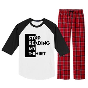 Stop Reading Raglan Sleeve Pajama Set