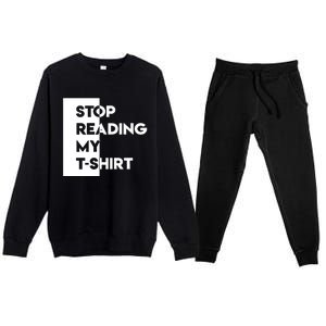 Stop Reading Premium Crewneck Sweatsuit Set