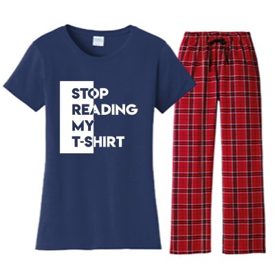 Stop Reading Women's Flannel Pajama Set