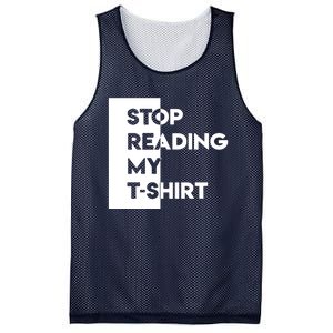 Stop Reading Mesh Reversible Basketball Jersey Tank