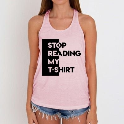 Stop Reading Women's Knotted Racerback Tank