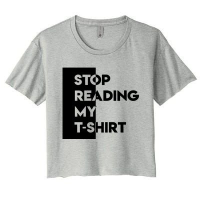 Stop Reading Women's Crop Top Tee