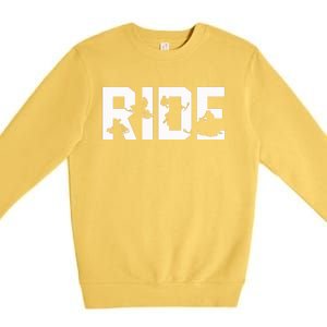 Snowmobile Ride Snowmobiling Winter Sport Gift Premium Crewneck Sweatshirt