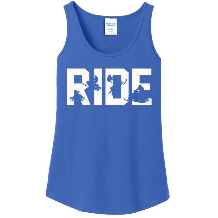 Snowmobile Ride Snowmobiling Winter Sport Gift Ladies Essential Tank