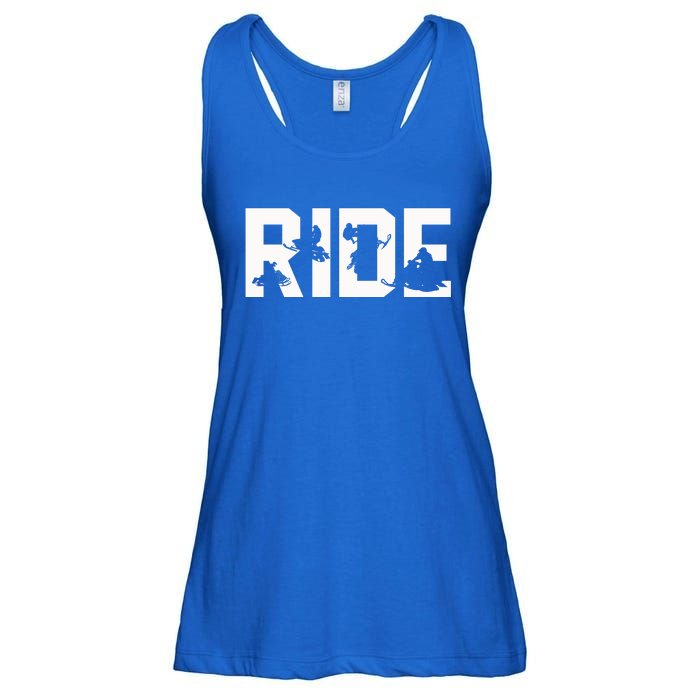 Snowmobile Ride Snowmobiling Winter Sport Gift Ladies Essential Flowy Tank