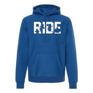 Snowmobile Ride Snowmobiling Winter Sport Gift Premium Hoodie