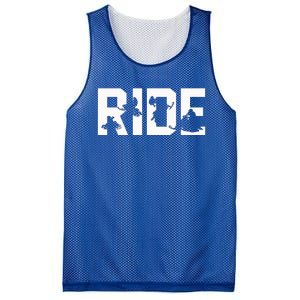 Snowmobile Ride Snowmobiling Winter Sport Gift Mesh Reversible Basketball Jersey Tank