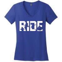 Snowmobile Ride Snowmobiling Winter Sport Gift Women's V-Neck T-Shirt