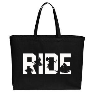 Snowmobile Ride Snowmobiling Winter Sport Gift Cotton Canvas Jumbo Tote