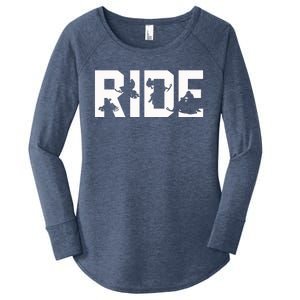 Snowmobile Ride Snowmobiling Winter Sport Gift Women's Perfect Tri Tunic Long Sleeve Shirt