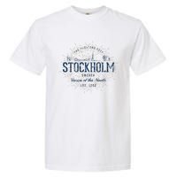 Sweden Retro Style Vintage Stockholm Garment-Dyed Heavyweight T-Shirt