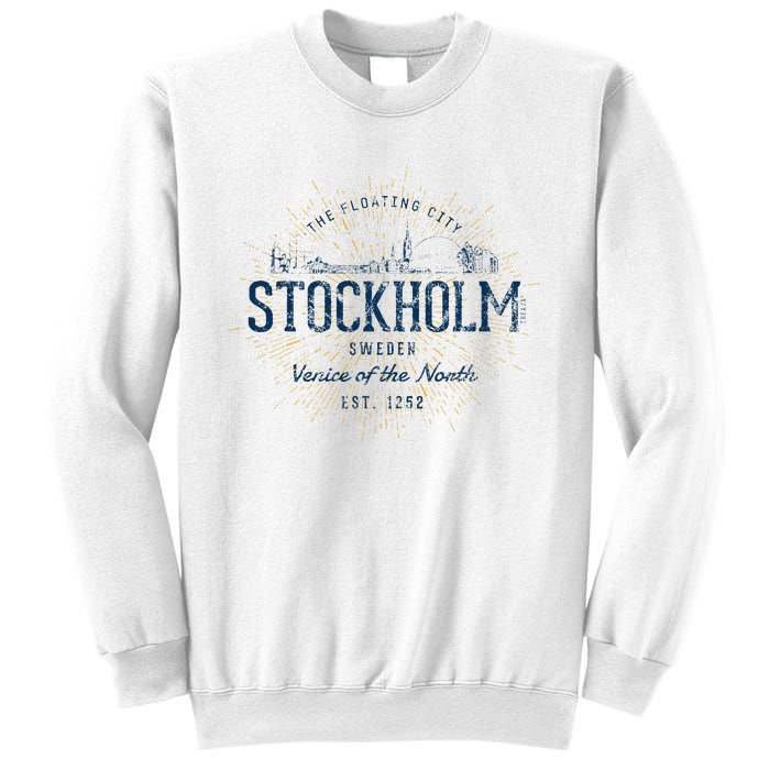 Sweden Retro Style Vintage Stockholm Sweatshirt