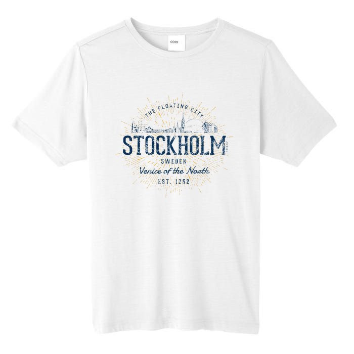 Sweden Retro Style Vintage Stockholm Tall Fusion ChromaSoft Performance T-Shirt