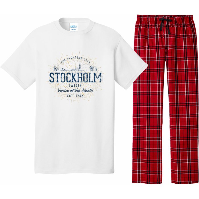 Sweden Retro Style Vintage Stockholm Pajama Set