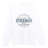 Sweden Retro Style Vintage Stockholm Premium Crewneck Sweatshirt