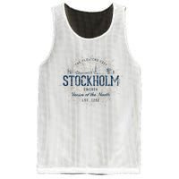 Sweden Retro Style Vintage Stockholm Mesh Reversible Basketball Jersey Tank