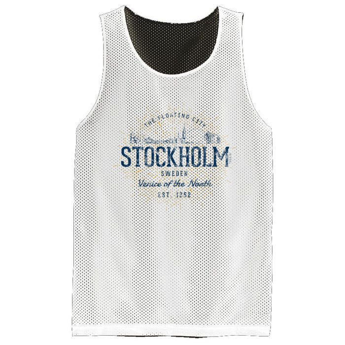 Sweden Retro Style Vintage Stockholm Mesh Reversible Basketball Jersey Tank