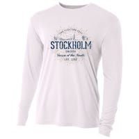 Sweden Retro Style Vintage Stockholm Cooling Performance Long Sleeve Crew