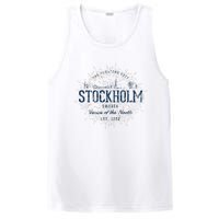 Sweden Retro Style Vintage Stockholm PosiCharge Competitor Tank