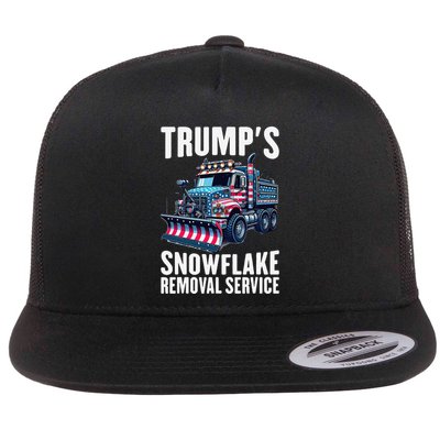 Snowflake Removal Service TrumpS Snowflake Removal Service Flat Bill Trucker Hat