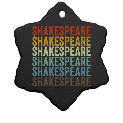 Shakespeare Retro Ceramic Star Ornament