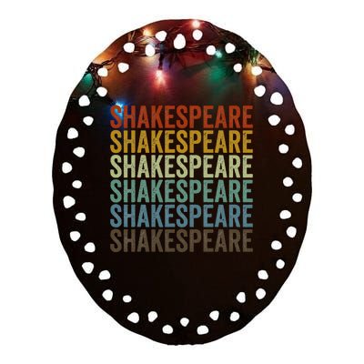 Shakespeare Retro Ceramic Oval Ornament