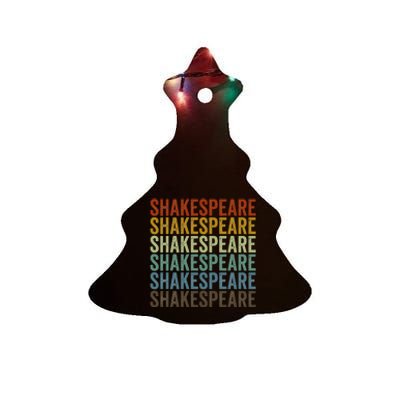 Shakespeare Retro Ceramic Tree Ornament