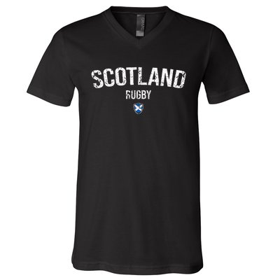 Scotland Rugby Six Nations Rugby Scotland Supporter Rugby V-Neck T-Shirt