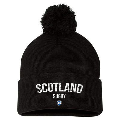 Scotland Rugby Six Nations Rugby Scotland Supporter Rugby Pom Pom 12in Knit Beanie