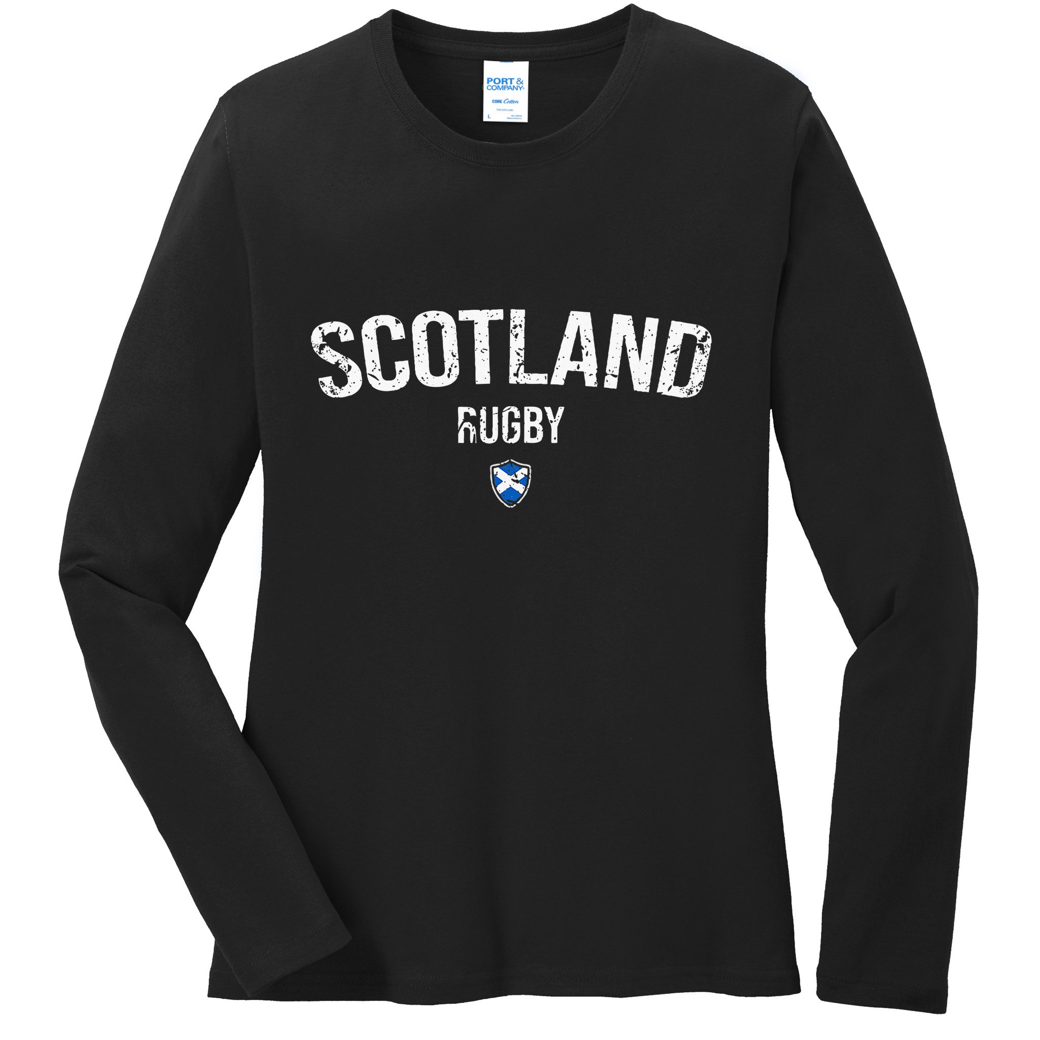 Scotland Rugby Six Nations Rugby Scotland Supporter Rugby Ladies Long Sleeve Shirt