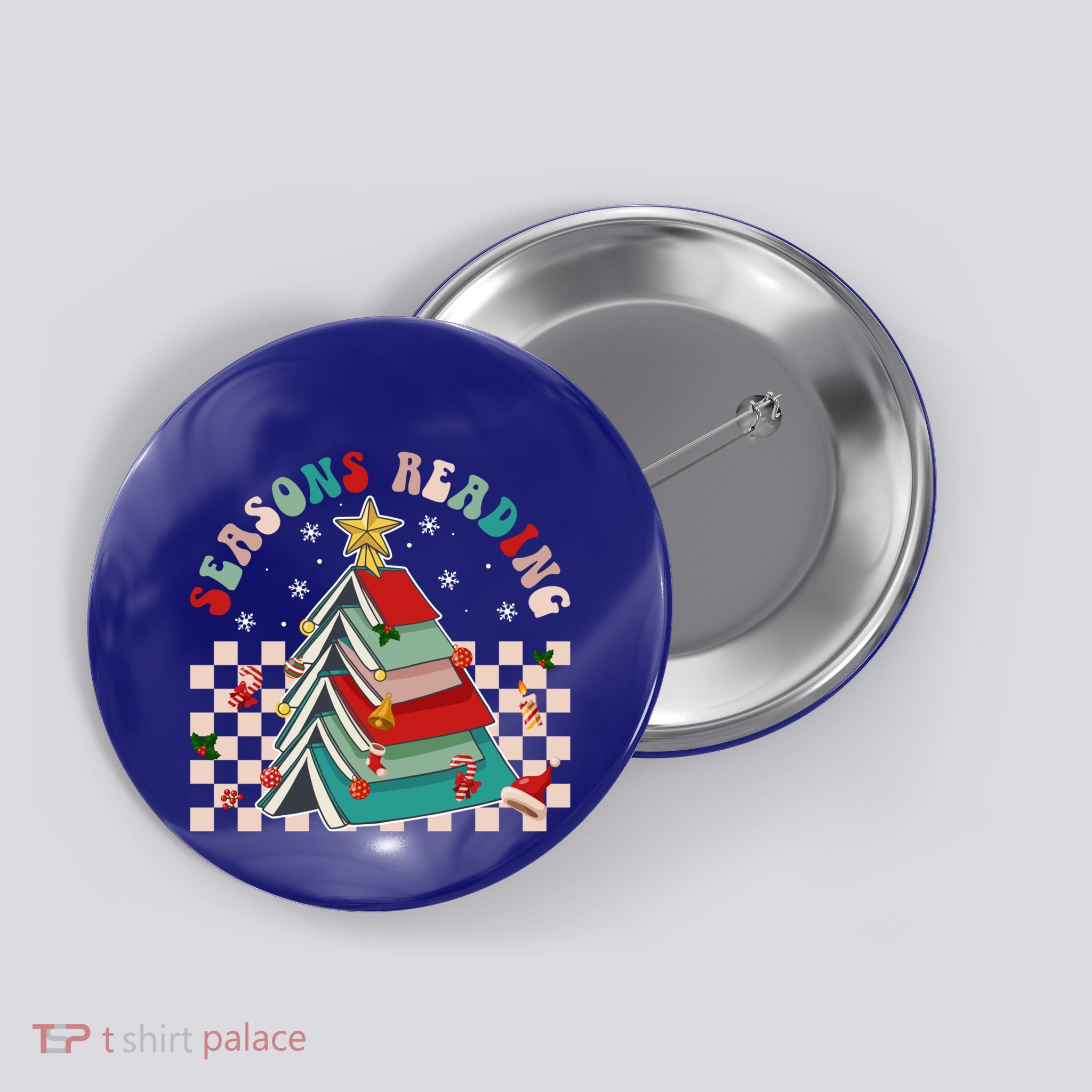 Seasons Reading School Librarian Christmas Librarian Xmas Meaningful Gift Button