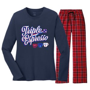 Swanson Rodman & Smith Triple Espresso Usa Soccer Women's Long Sleeve Flannel Pajama Set 