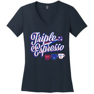 Swanson Rodman & Smith Triple Espresso Usa Soccer Women's V-Neck T-Shirt