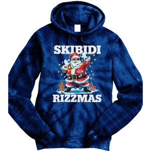 Skibid.I Rizzmaschristmas Santa Rizz Tie Dye Hoodie