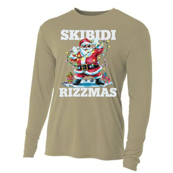 Skibid.I Rizzmaschristmas Santa Rizz Cooling Performance Long Sleeve Crew